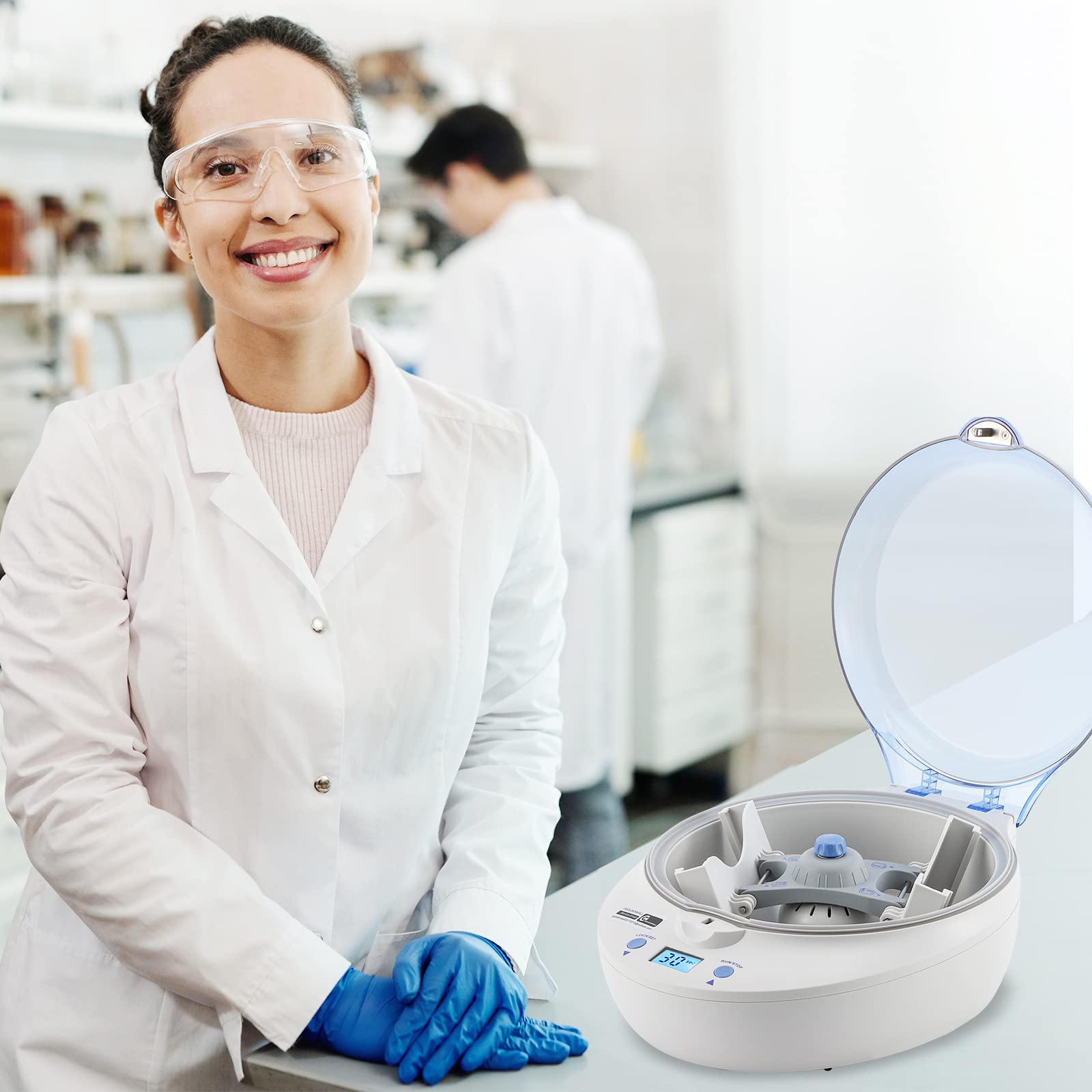 CGOLDENWALL - Tapón centrífuga de microplaca (2200 rpm) para máquina centrífuga de laboratorio, 192 × 0,2 ml, diseño especial de rotor horizontal, freno automático, para experimentos PCR