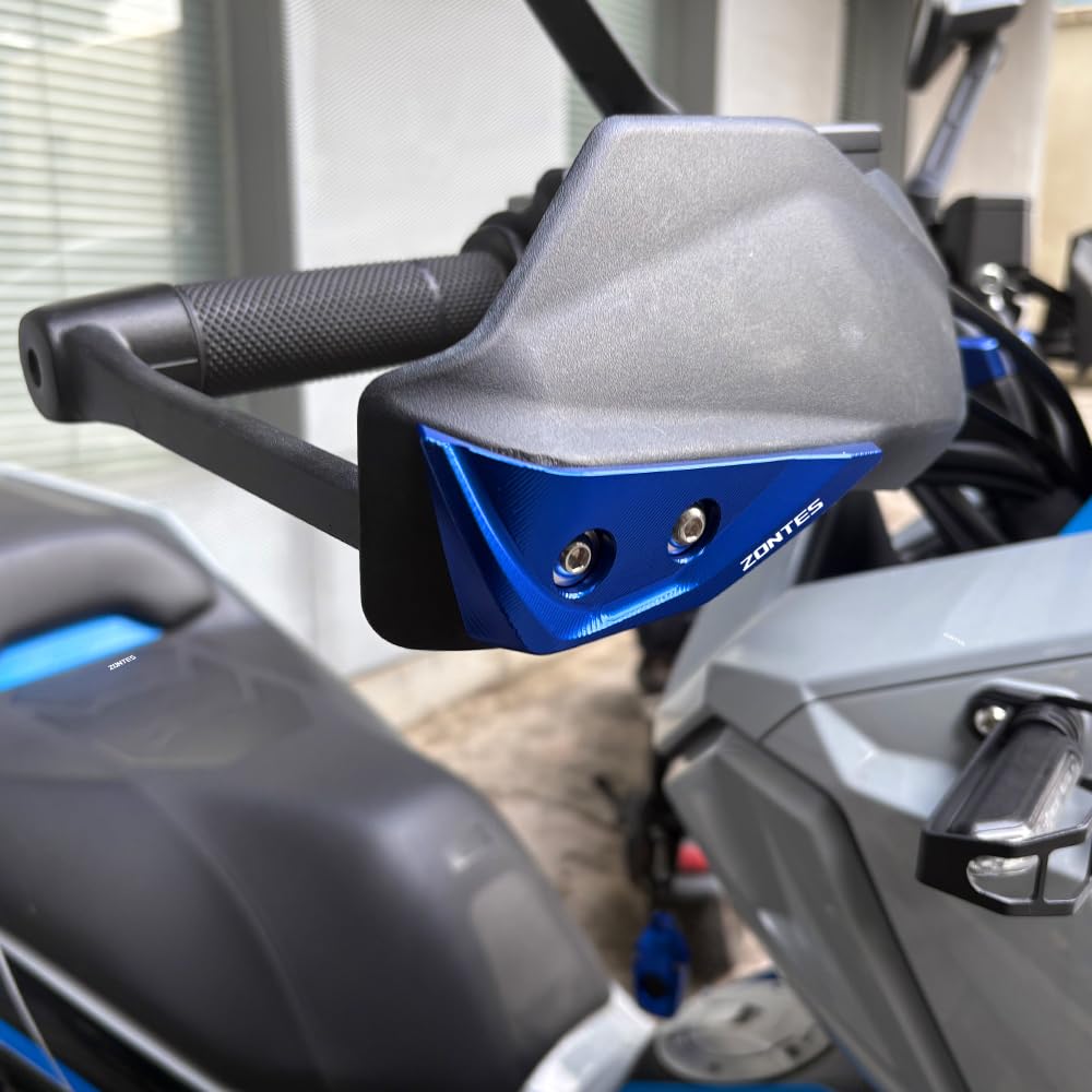 Adatto per ZONTES 368G 368-G ZT368G Motociclo Manubrio Della Mano Protezione Decorativa Paramani Scudo Decorativo Zontes 368 G (Blu)