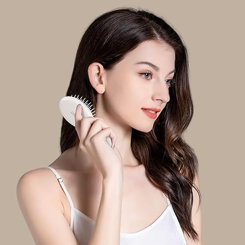 Miniatura 6 de Mini cepillo de pelo para mujeres, hombres y niños, cepillo de pelo tamaño viaje para bolso, bolsillo, mochila, cepillo pequeño con cerdas suaves,