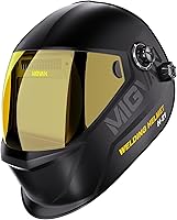MIGVAN H-21 True Color Auto Darkening Welding Helmet - Large Viewing, Solar Powered, 4 Arc Sensors, Shades 4/5-13