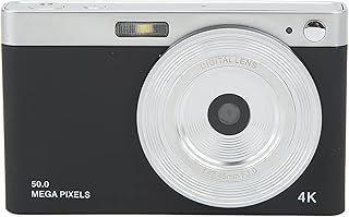 Fydun 4K Câmera Digital 50MP Vlogging Camera 2.88in IPS HD Mirrorless Camera AF Autofoco 16X Zoom para Macro Shooting (Preto)