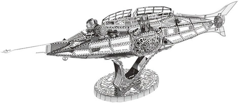 Moutu 2018 3D Metal Puzzle The Nautilus Submarine Model Kits C12202 DIY 3D Laser Cut Assemble Jigsaw Toy