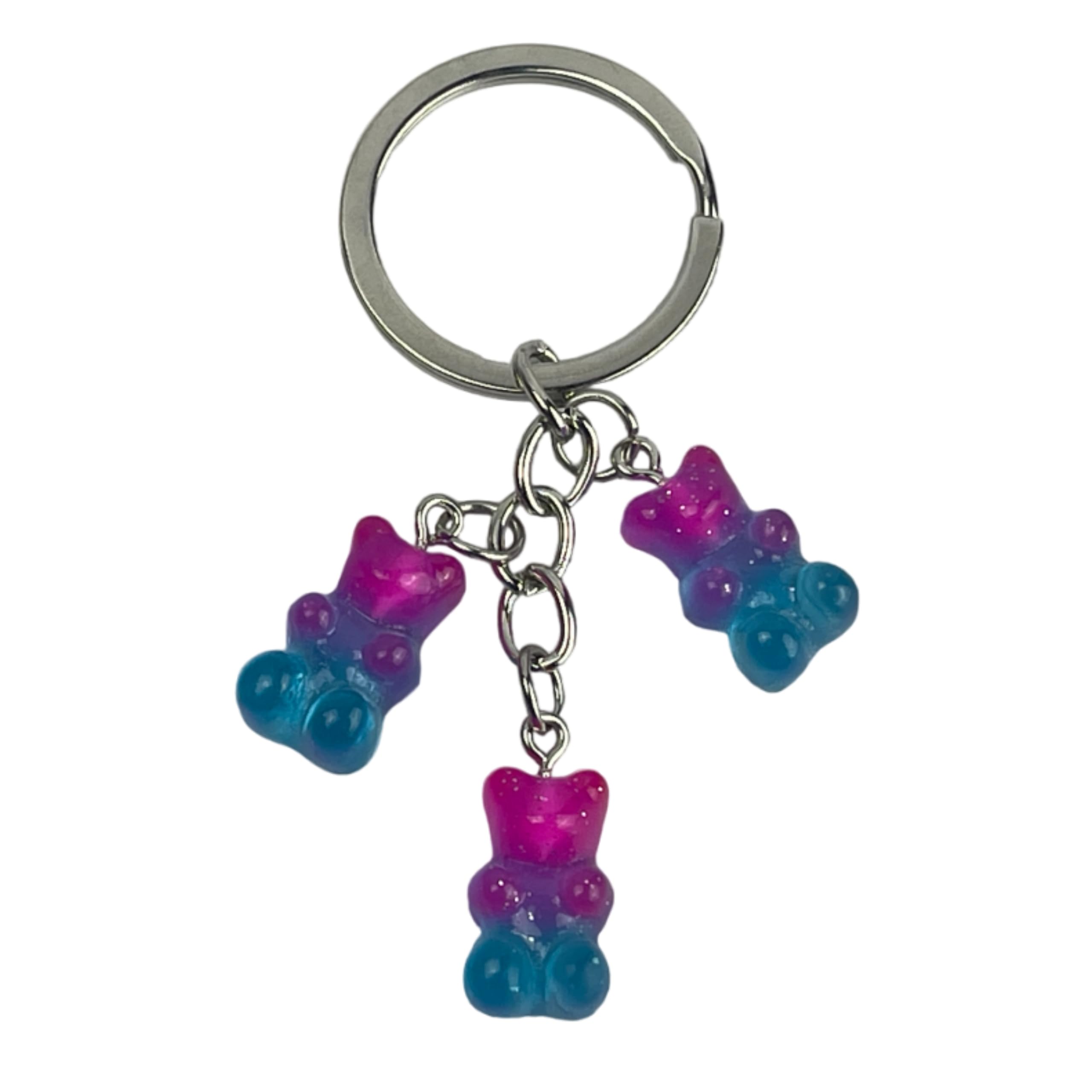 Porte-clés Ours En Résine Mignons – Lot De 2 Pièces Couleurs Bonbon, Accessoires Kawaii Pour Sacs Et Clés