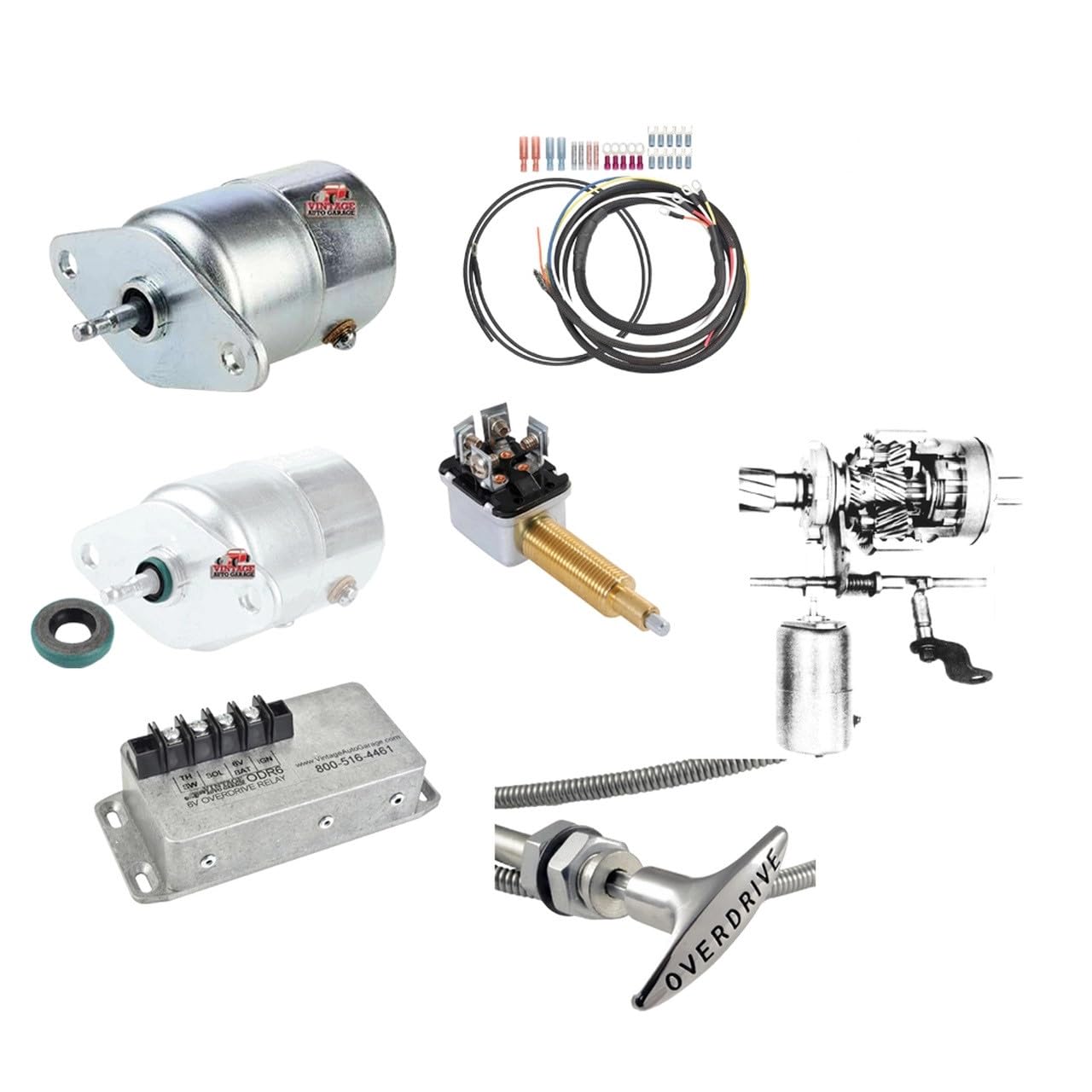 Complete Kit for 12 Volts Borg Warner R10-R11 Overdrive - CODK12