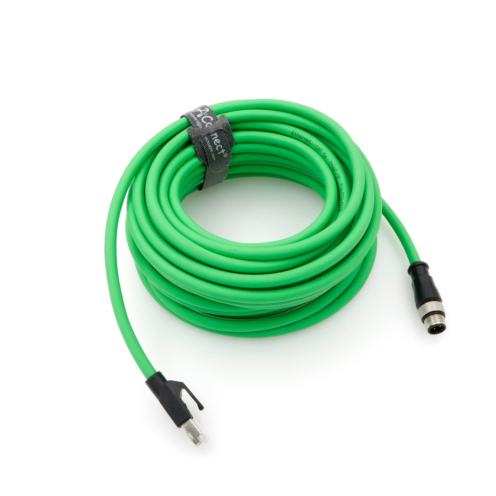 Connecteur M12 4 positions à code D vers câble Ethernet RJ45 Cat5e étanche portable 10 m