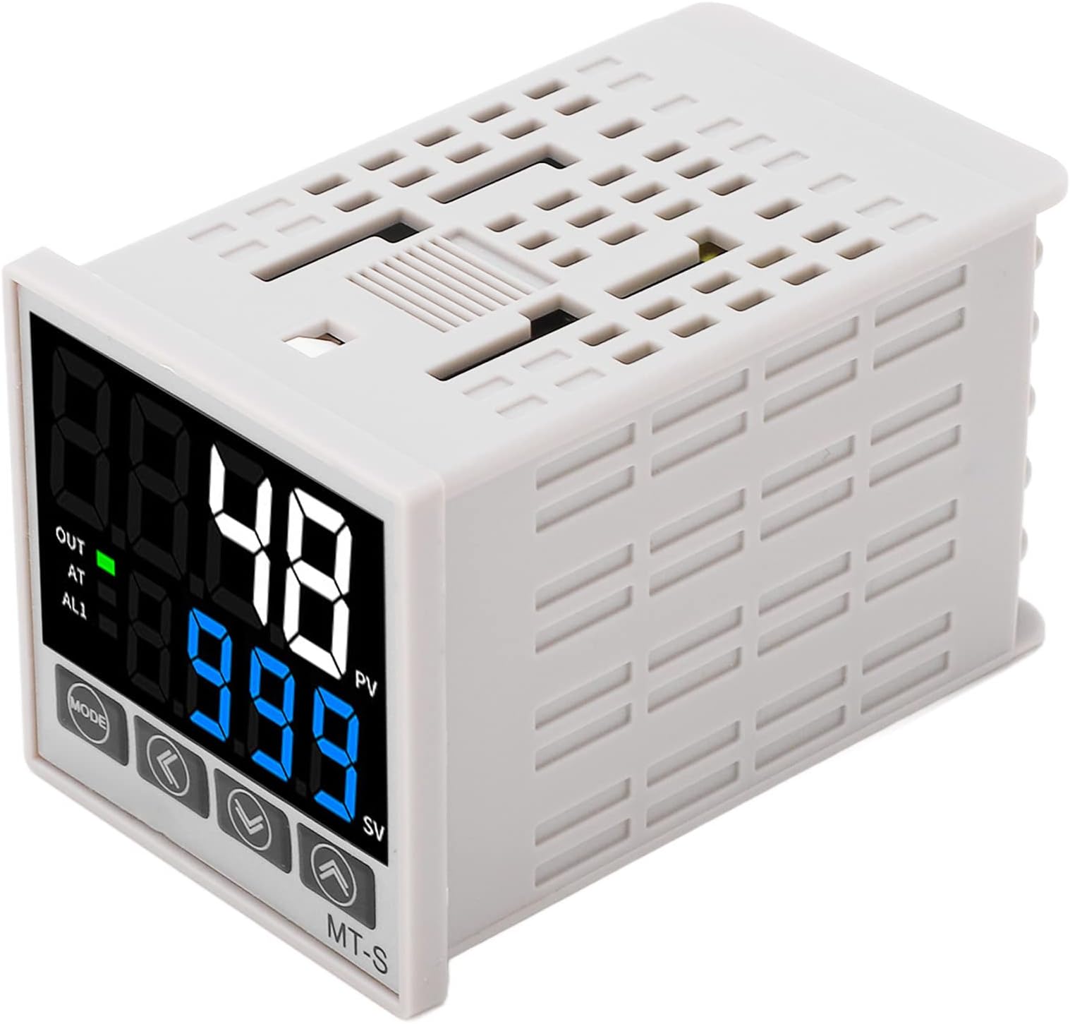 PID Temperature Controller Kit, High Voltage 100ACV to 240ACV Digital Display Universal Thermostat with SSR Solid State Relay, Compatible with K, J, E, N Thermocouple (48x48mm)