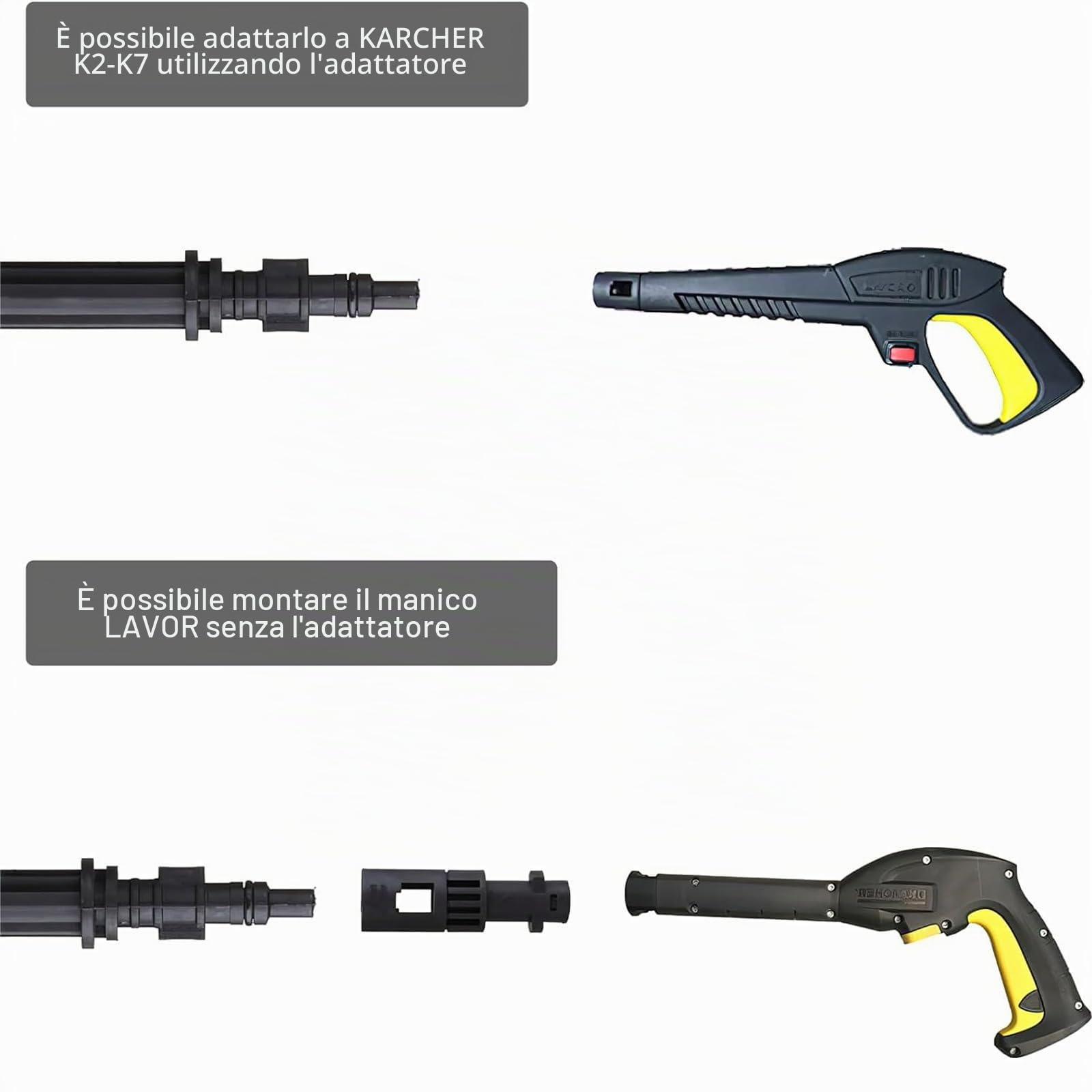 Karcher/Lavor K2 K3 K4 K5 K6 K7 Rotaugello per idropulitrice ad alta pressione ugello spray regolabile per Kärcher/Lavor K2 K3 K4 K5 K6 K7