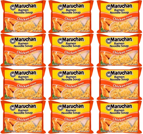 Maruchan Ramen Noodle, Chicken Flavor, Instant Ramen, 3oz. 12-Pack