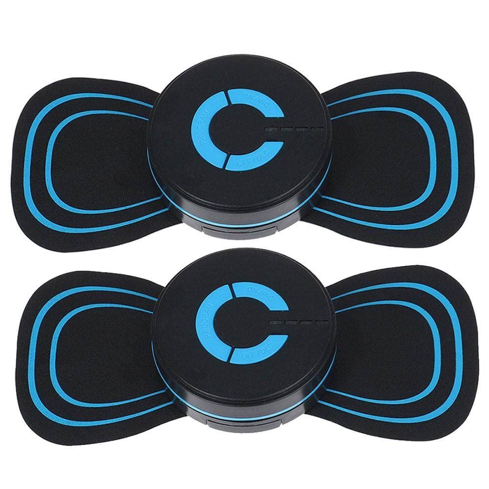 Wudaizhi 2Pcs Portable Massager, Mini Neck Massager, Reusable Ems Bioelectric Acupoints Massager Mat, Microcurrent Cervical Spine Massager For Pain Relief, Lymphatic Drainage Massage Pad