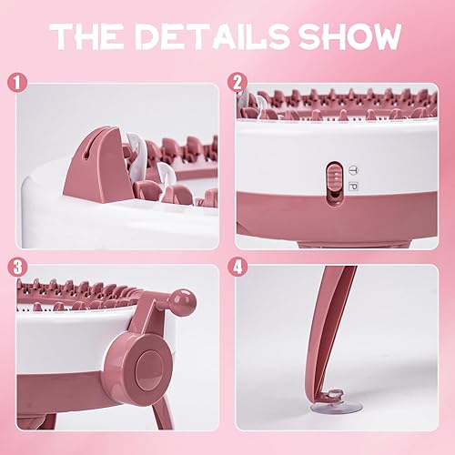 Miniatura 6 de SENTRO Máquina de tejer, telares y tablas de tejer de doble modo, máquinas de tejer a mano para adultos y niños, bufandas de punto rápido,