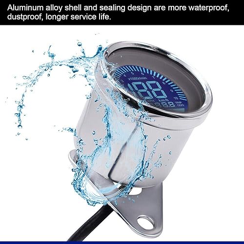 Miniatura 2 de Velocímetro digital universal para motocicleta, tacómetro, medidor de nivel de aceite, tacómetro, accesorios de motocicleta, pantalla de