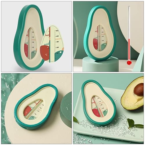 Miniatura 2 de BESPORTBLE Termómetro de baño de aguacate de dibujos animados, monitor preciso de temperatura del agua para bañeras seguras, material de diseño