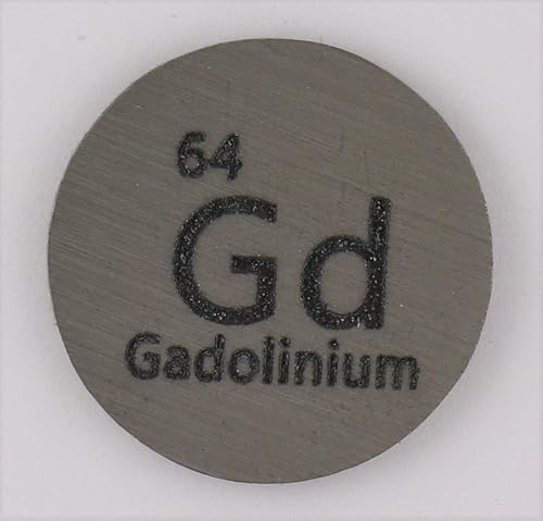 Miniatura 4 de Disco de metal de Gadolinio (Gd) de 0.955in 99,9% puro para colección o experimentos