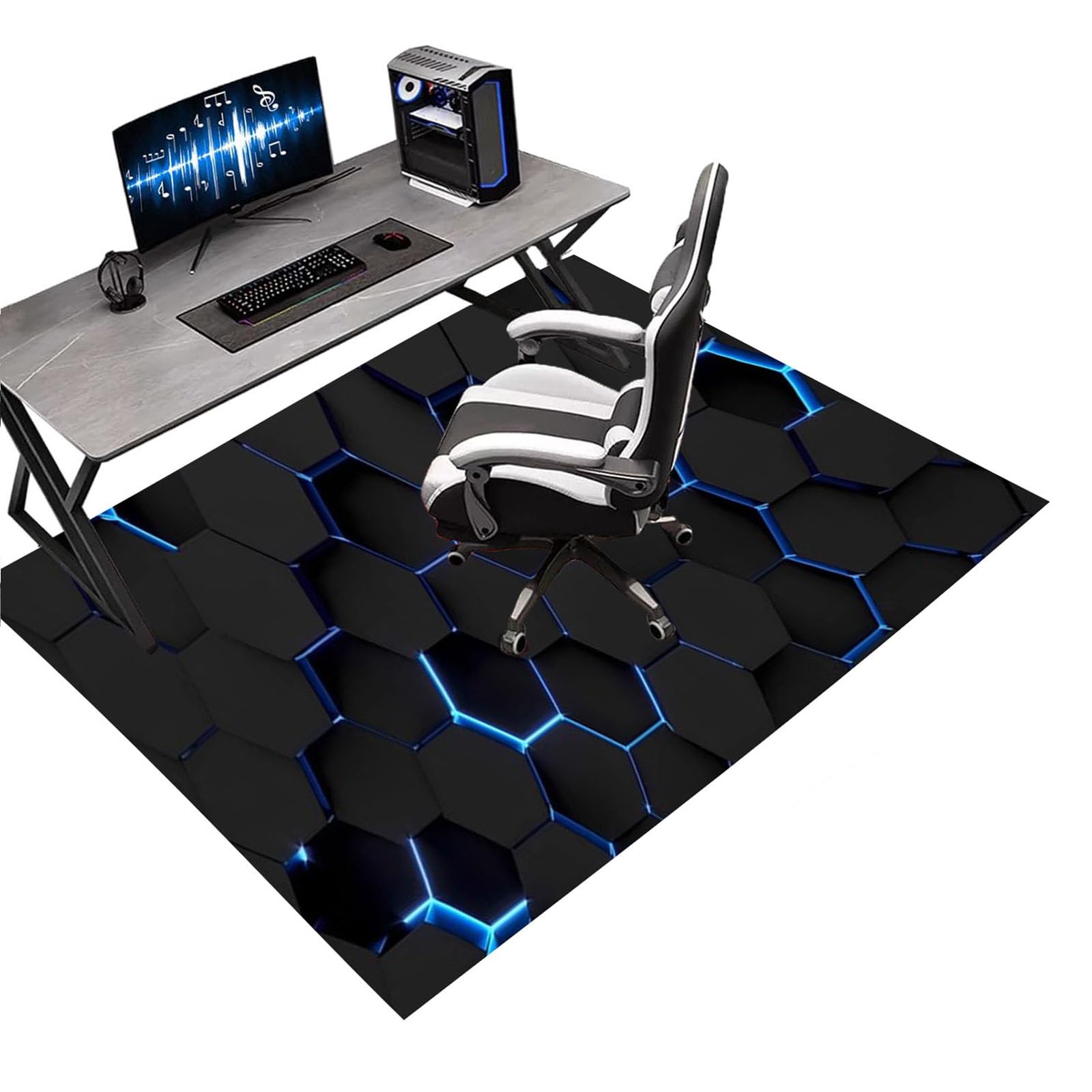 xinwanhong Office Chair Mat for Hardwood Floor Protector, Gaming Chair Mat Non-Slip Floor Mat for Rolling Chair Home,A13,140x200cm