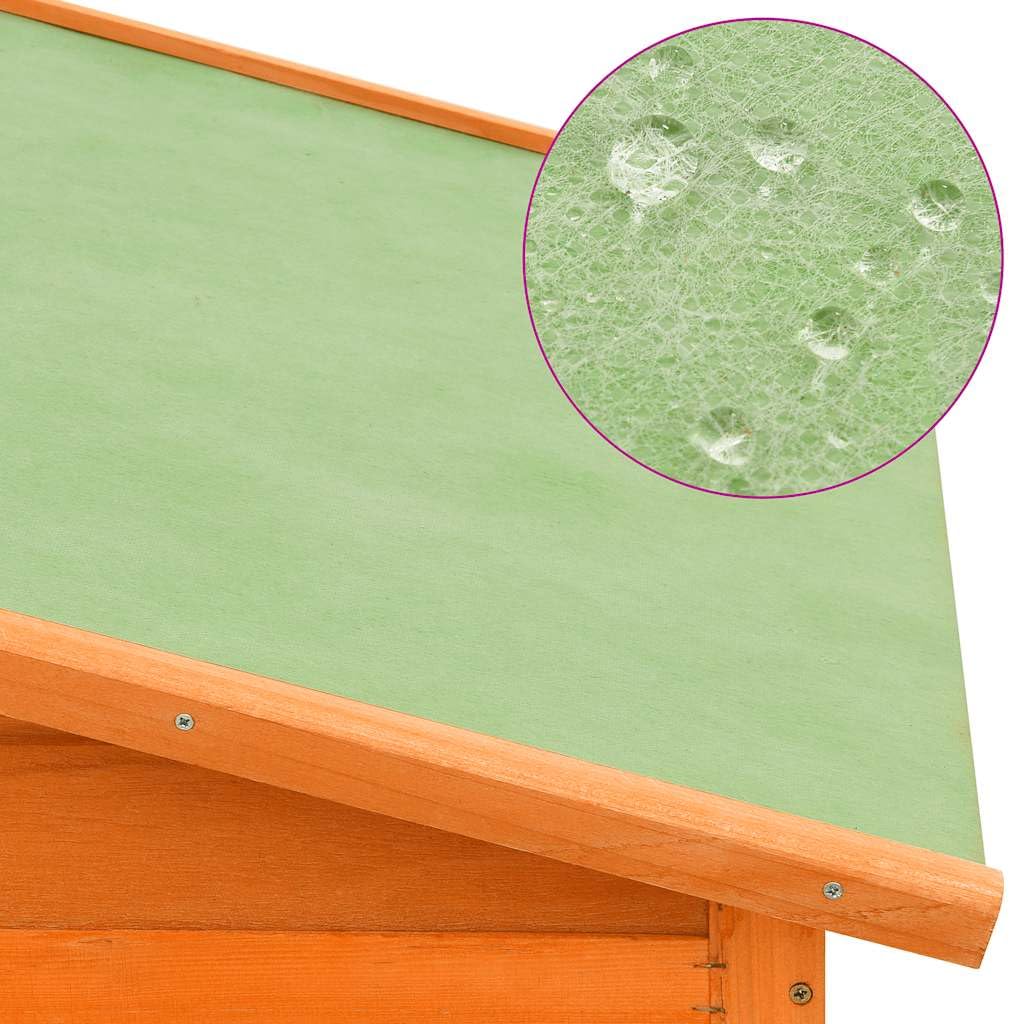 Drewniany kurnik z budką lęgową z litego drewna jodłowego, duża beczka z ocynkowanej siatki drucianej, dach uchylny z wodoodpornego materiału, antypoślizgowa rampa i wysuwana