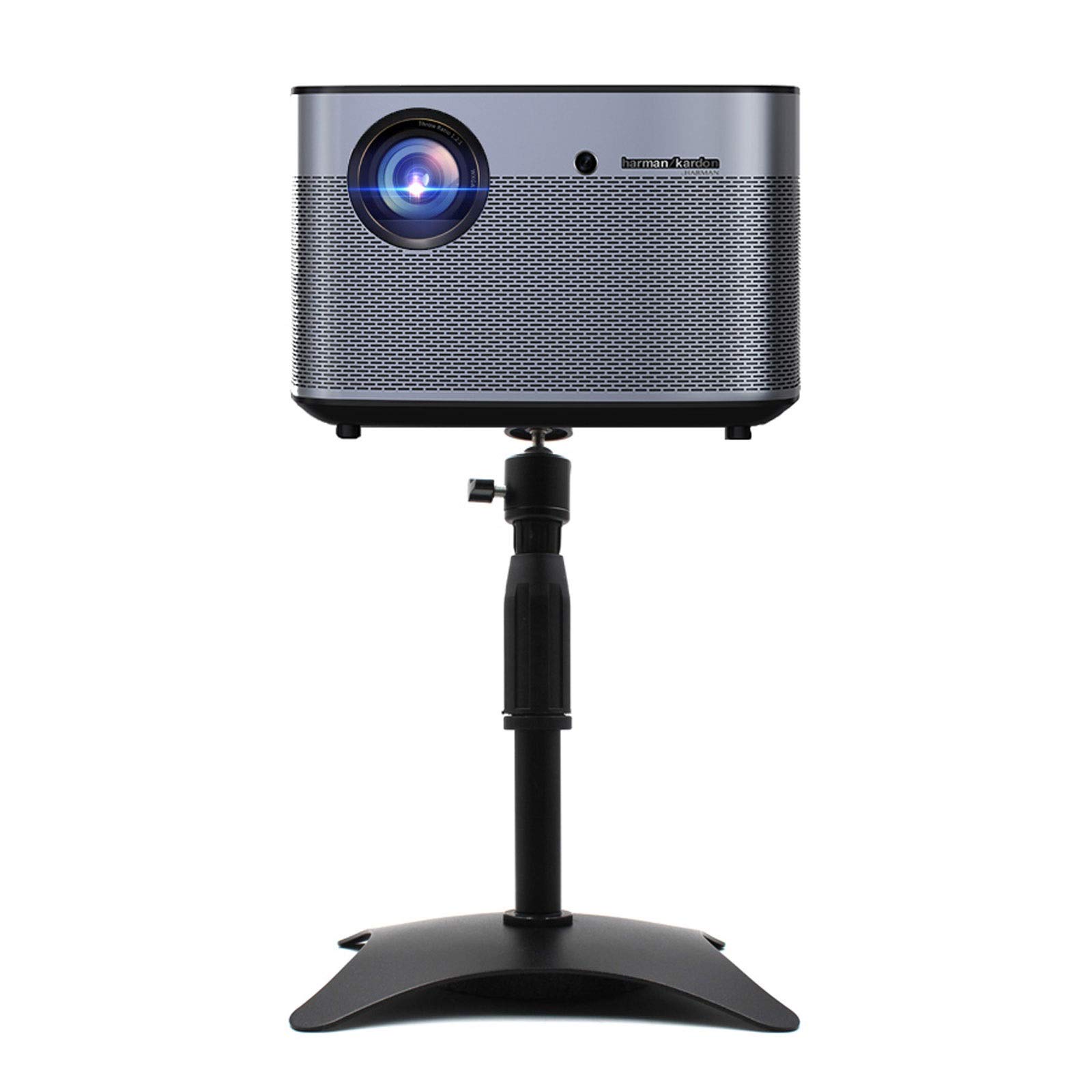 Atriles para proyectores Mini soporte para proyectores domésticos con cabezas giratorias de 360 ​​grados para proyectores Cámaras, montaje con balón metálico para cámara, negro Soportes para proyector