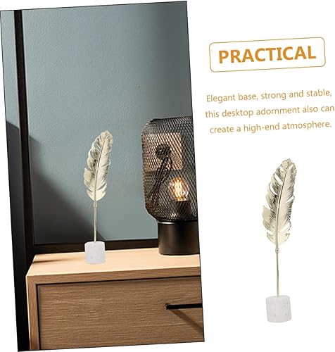 Miniatura 8 de IMIKEYA Estatuas de metal adornos de hierro- Estatua de arte en relieve ornamento pluma ornamento ornamento pluma accesorios para el hogar regalo de