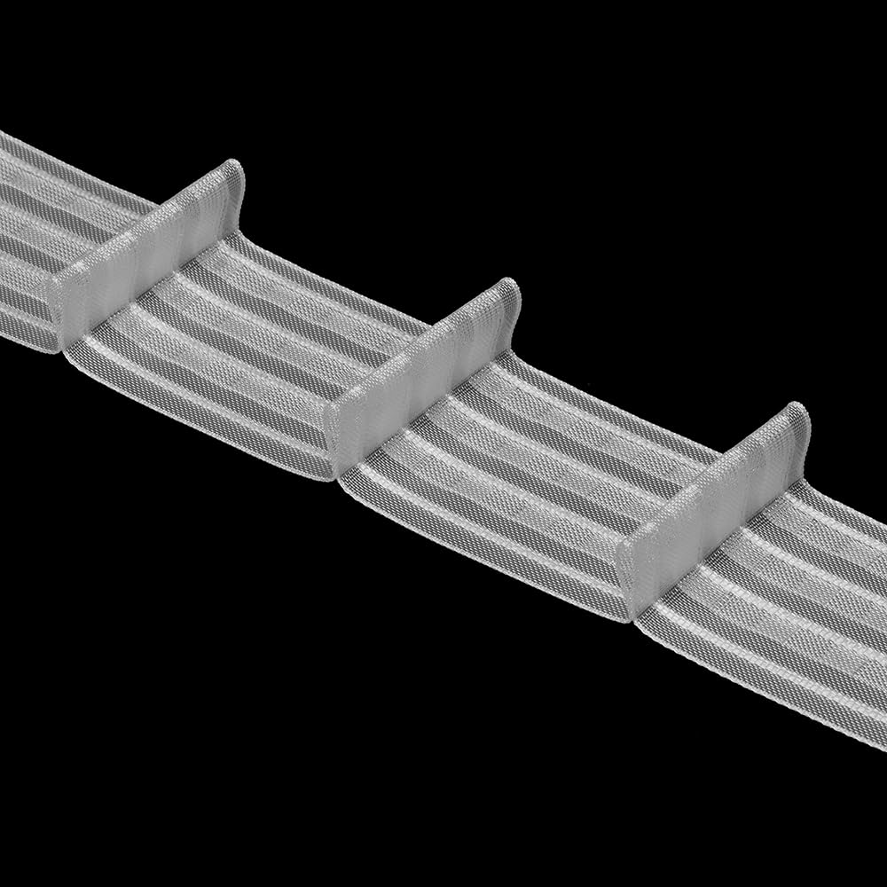 Oz-Is Dar Tekstil Gardinenband 50 Meter Bleistiftfalte 65 mm 1:1.5 100% Polyester Transparent Faltenband zum Annähen für Vorhänge und Gardinen 3960MP