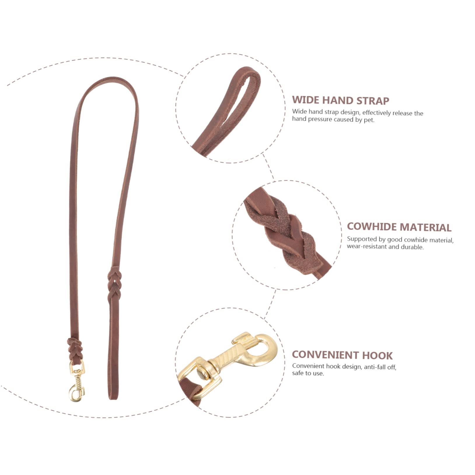 Toddmomy Correa Perro 3 Piezas Correa De Gatito Retráctil Collar De Cuerda Cachorro Cuerda De Tracción para Mascotas Correa para Perros Grandes Pasear Al Cinturón Correas Cuero