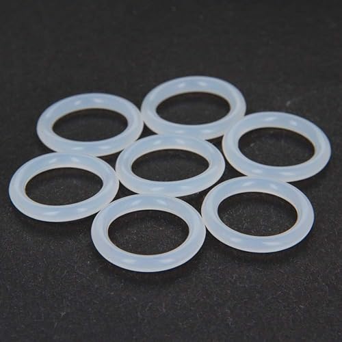 Miniatura 2 de Othmro 10 anillos de sellado de silicona planos blancos, 0.630 x 0.866 x 0.118 in (IDxODxTHK) junta tórica redonda para grifo, ducha, arandelas,