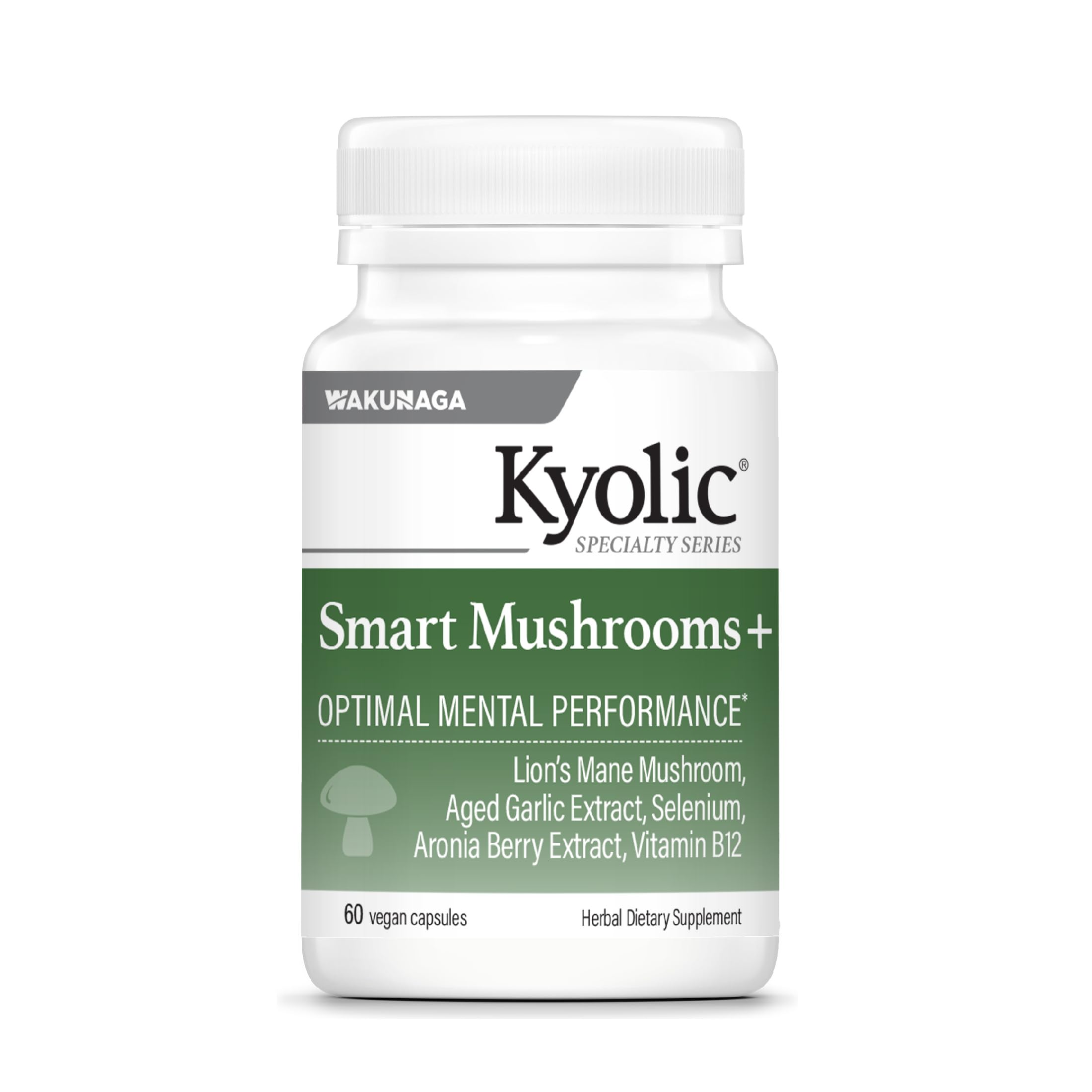 Kyolic Specialty Series Smart Mushrooms+, 60 Capsules