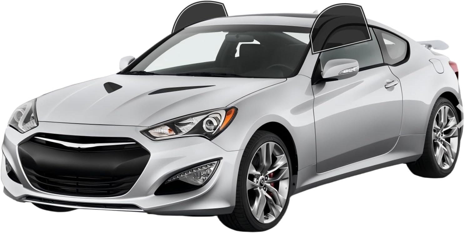 Precut Window Tint Film for Hyundai Genesis Coupe 2010-2016 All Side+Rear Windshield 25% VLT 2Ply Anti-Shatter, UV Block, Privacy Protection, Easy Install, No Trimming Needed,Heat & Glare Reduction