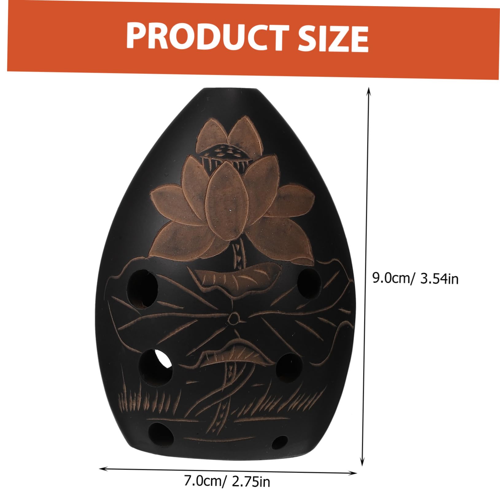 Toyvian Ocarina portable à 8 trous en céramique, en forme de poire - Pour débutants et enfants - Facile à apprendre avec son essentiel - Pour les cours de musique et les fêtes de famille