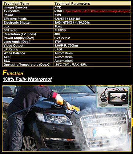 Image of Vehicle Backup Cameras, LED Night Vision Car Rearview Reverse Camera for Nissan Geniss Navara Dualis Citroen C4 C5 Sunny Peugeot 307