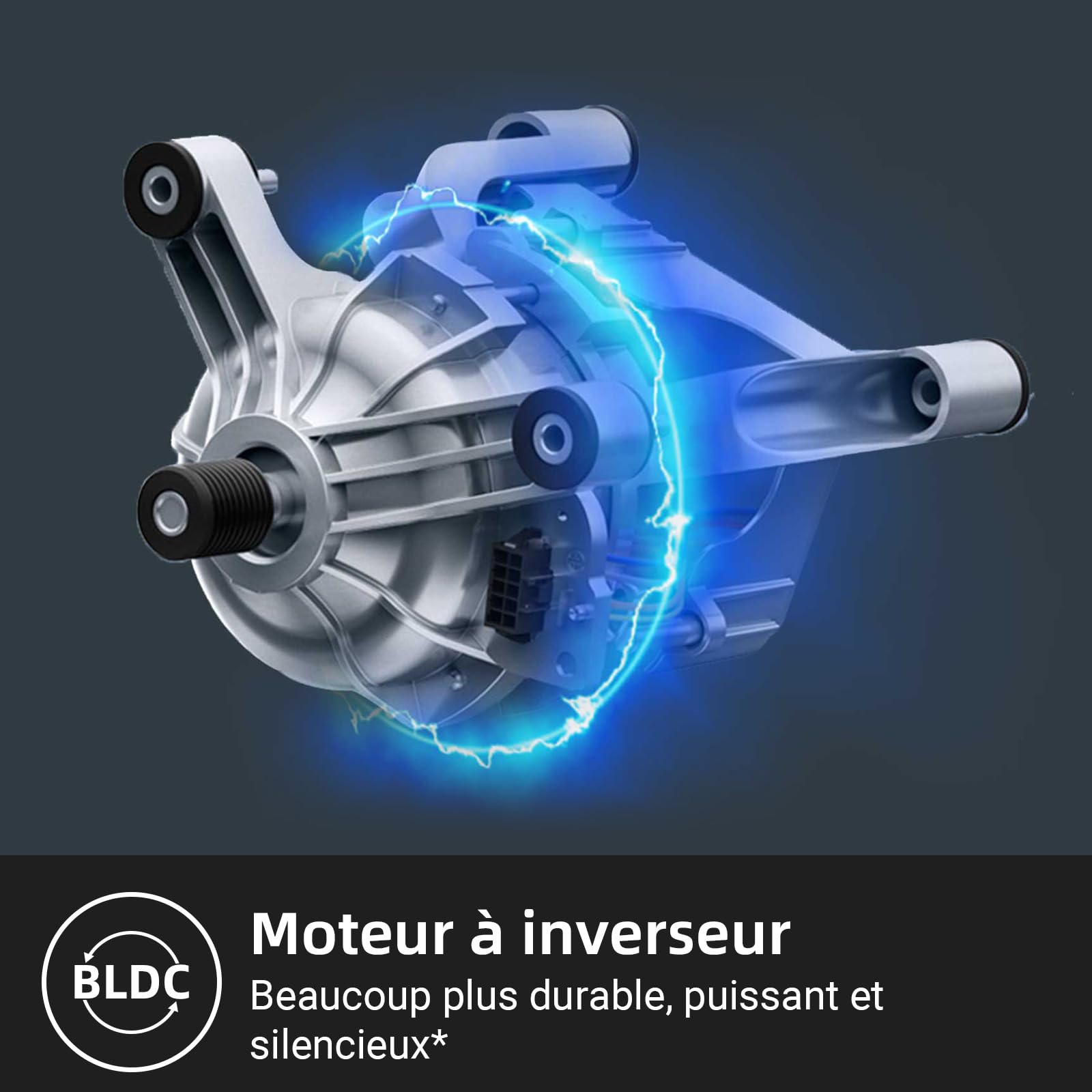CHiQ Lave-linge CFL80-14586IM3XA 8 kg 1400 tr/min Classe A-15% Moteur Inverter stable Programme intelligent IA Fonction vapeur Gris