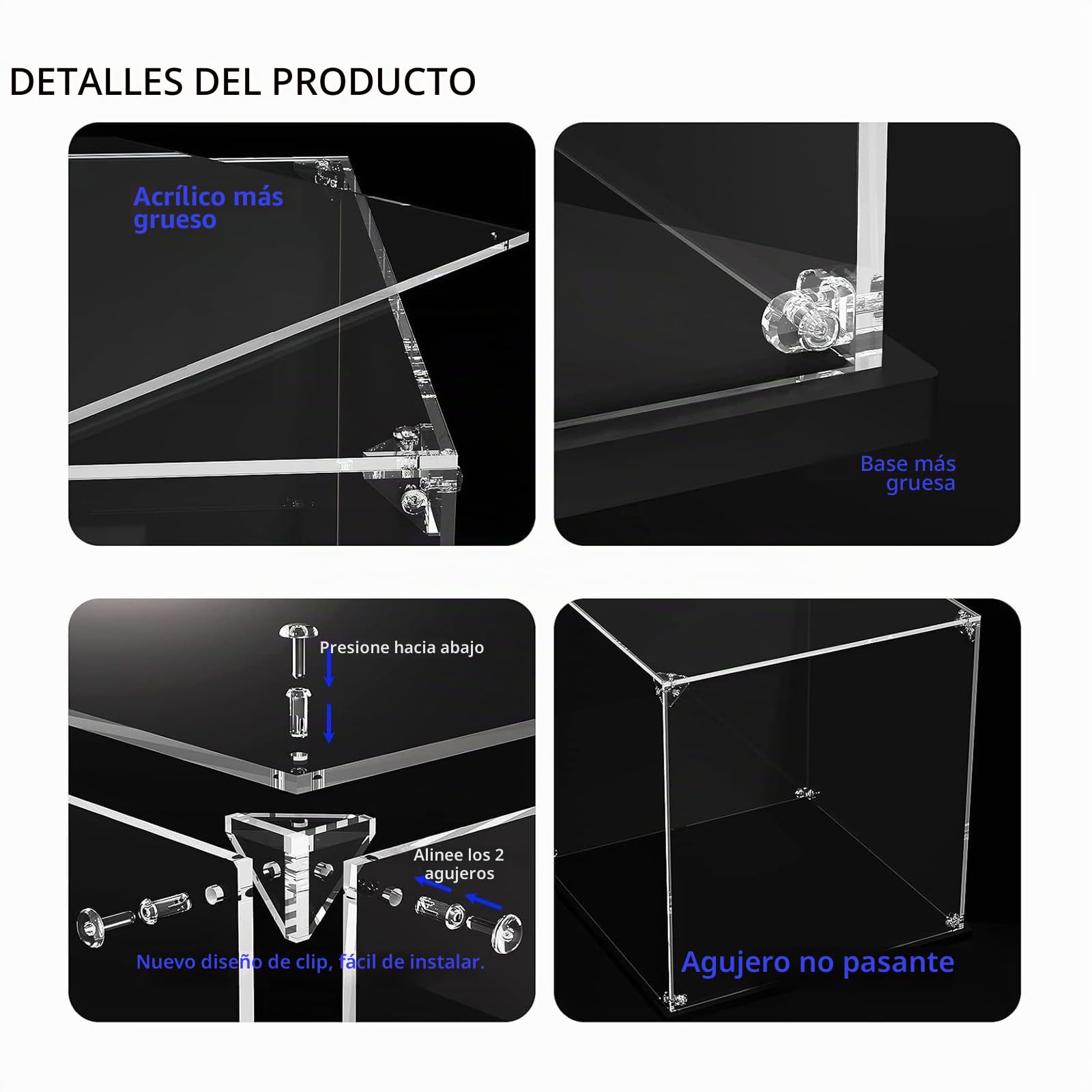 1 Pieza 20x20x25cm 3 mm Vitrina Acrílica Transparente Antipolvo,para Lego Modelo 75304 75328 75349 76285 21303 40478 40648 Grand Caja de Exhibición | Caja Presentatio para Lego Star Wars Helmet Collection 75276 75277 75304 75305 75327 75328 Model