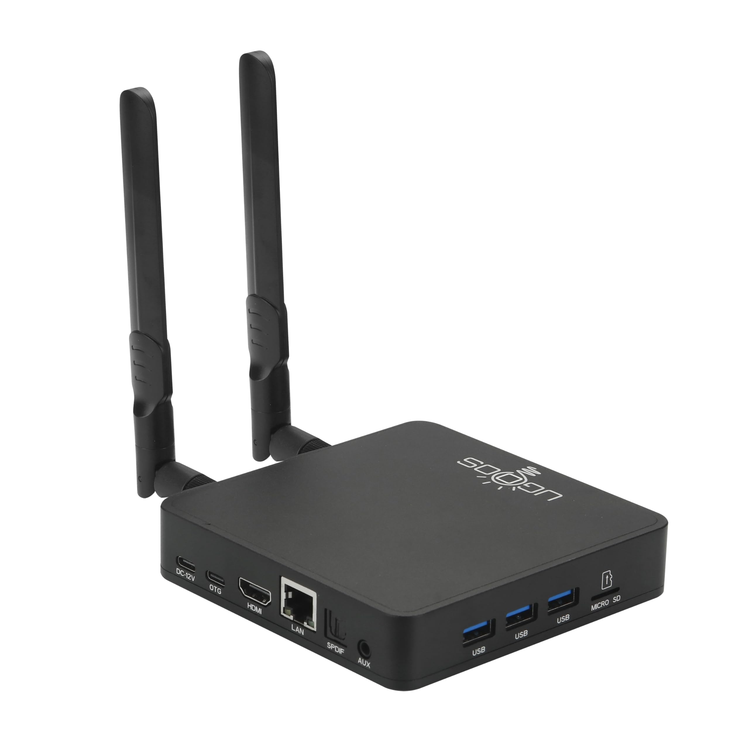 Ugoos AM9 PRO TV-Box mit Android 14.0, Amlogic S905X5-J Prozessor, 4 GB RAM, 64 GB ROM, Dual-WLAN (2,4 GHz/5 GHz), Ethernet (1000 Mbit/s), USB 3.0, Bluetooth 5.3, AV1-, VP9-, H.265- und 4K HDR Box