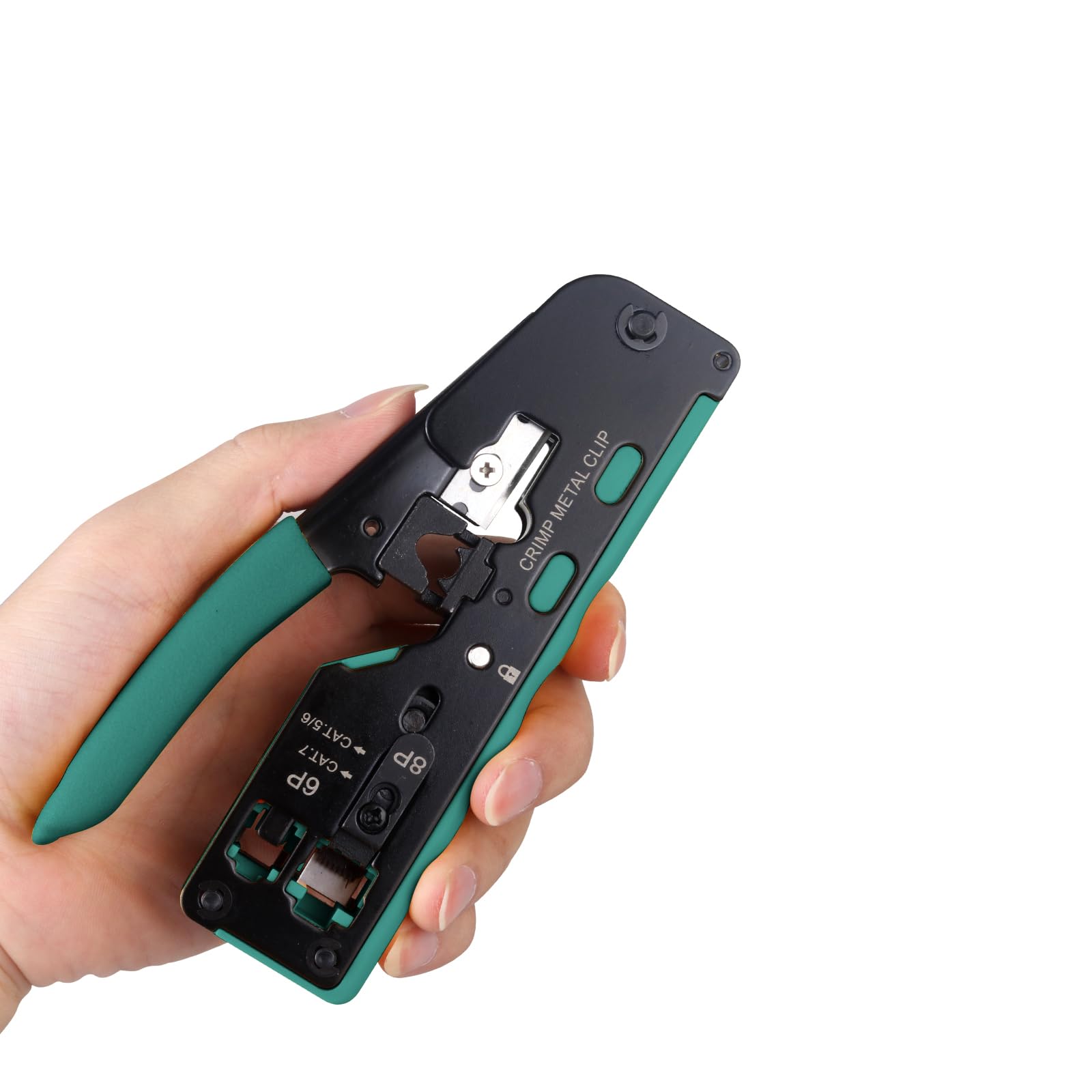 Pince à sertir RJ45 tout-en-un pour câbles Ethernet CAT5 CAT6 CAT7 avec lames