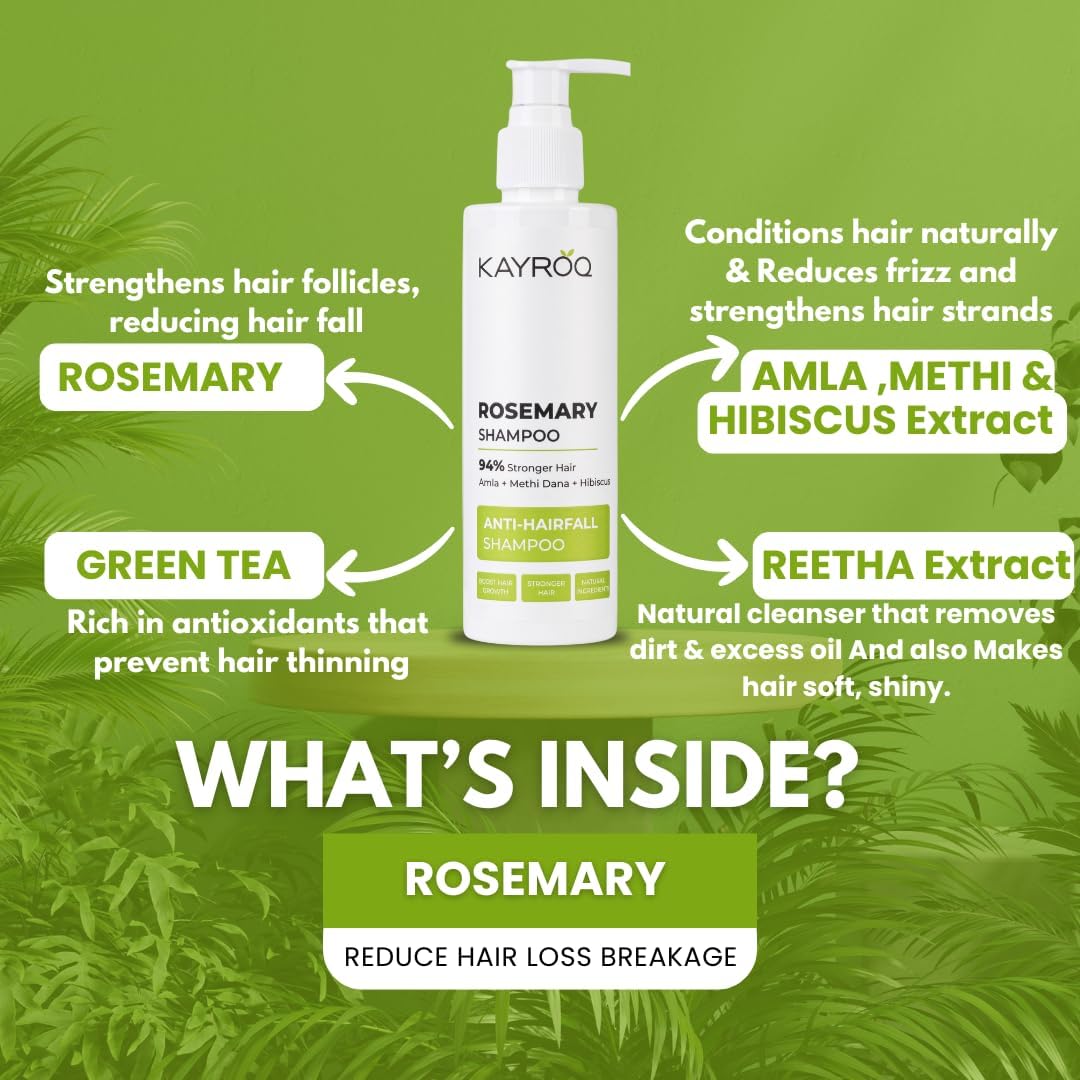 KAYROQ Rosemary Shampoo, 200 ml (Pack of 1) - Image 2