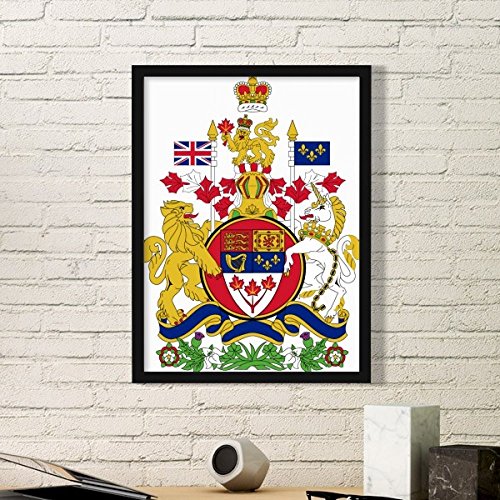 Symbole pays Canada cadre noir minimaliste au format image medium