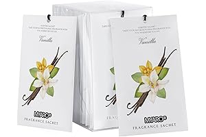 12 Packets of Long-Lasting Vanilla Scent Drawer Sachets for Deodorizing Rooms and Closets