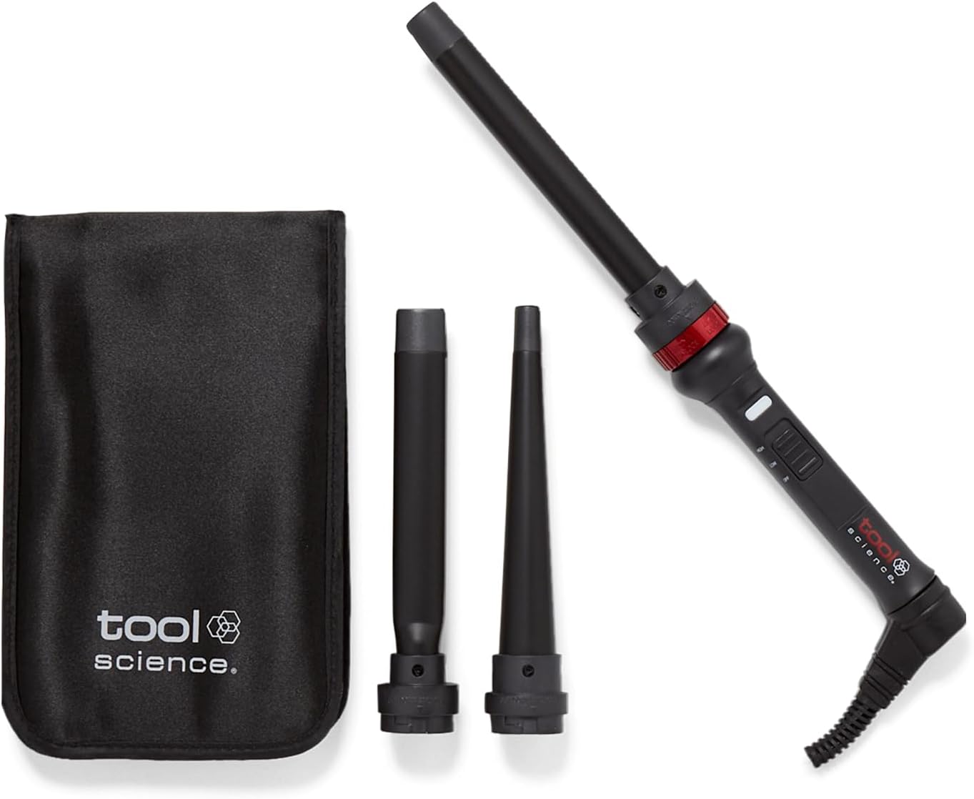 Tool Science Curl 3 HD Curling Iron, 1/2 Inch Oval Ribbon Wand with Tourmaline Ceramic Technology, Emits Negative Ions