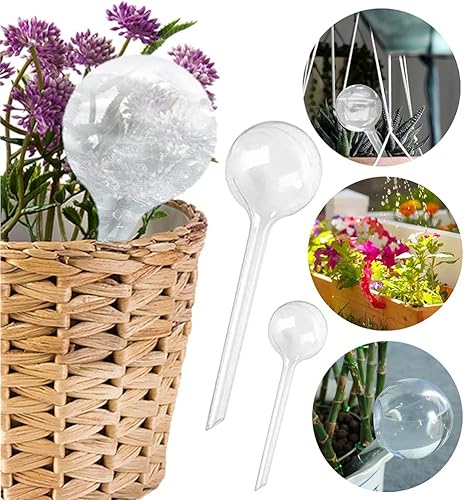 Miniatura 6 de 10 globos de riego transparentes para jardín, bolas de plástico de riego automático, globos de riego automático para plantas interiores y