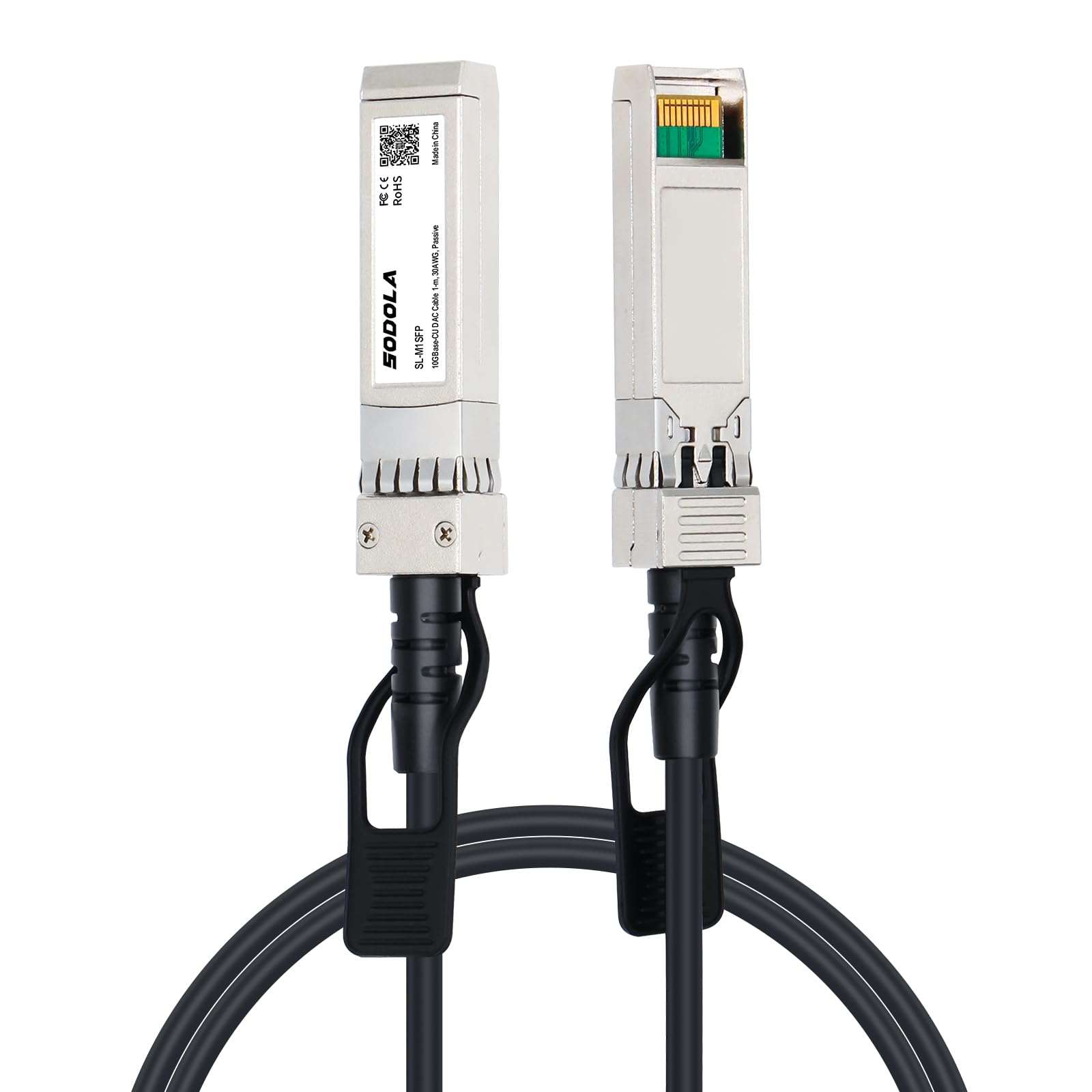 SODOLA SFP+ DAC Twinax Cable,10G SFP+ to SFP+ Direct Attach Copper Patch Passive Cable for Cisco SFP-H10GB-CU1M, Meraki MA-CBL-TA-1M, Ubiquiti UniF, D-Link, Fortinet, 1-Meter(3.3ft)