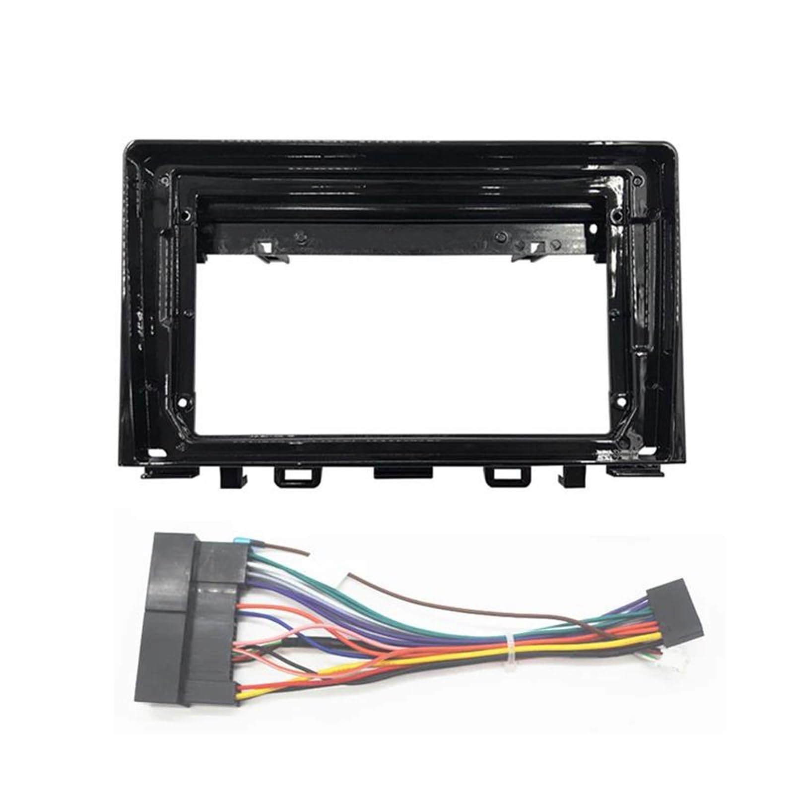 Fascia Radio 9 Pollici Per Kia Per Rio Per Mattino 2017 2018 Video Panel Player Audio Kit Montaggio Telaio Dash 2 Din Pannello controllo(Fascia e cavo)