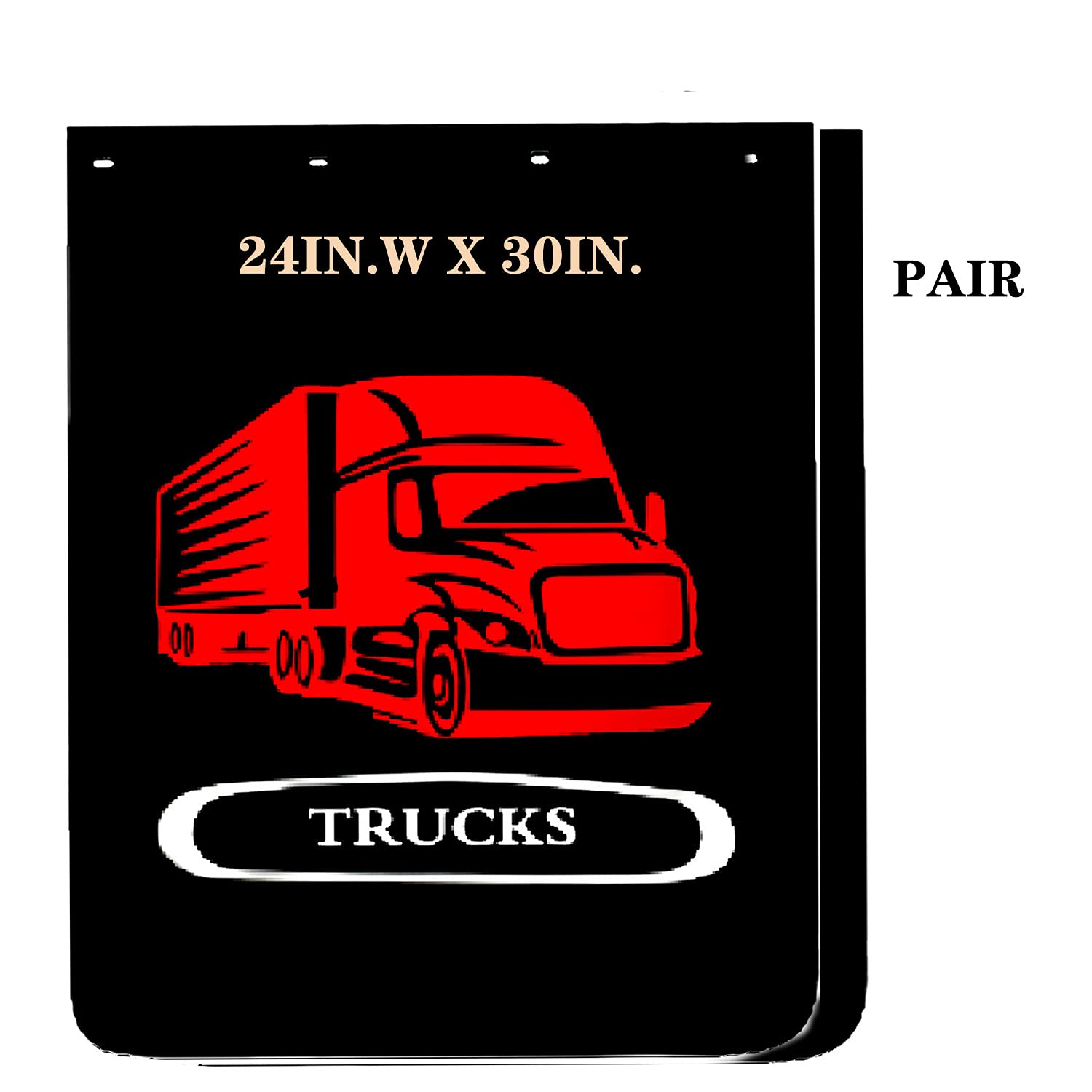 Buy BUCKHORN HeavyDuty Rubber Semi Truck Mud Flaps Pair, Left and