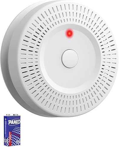 Detector de humo, Lecoolife, funciona con pilas, blanco, paquete de 1