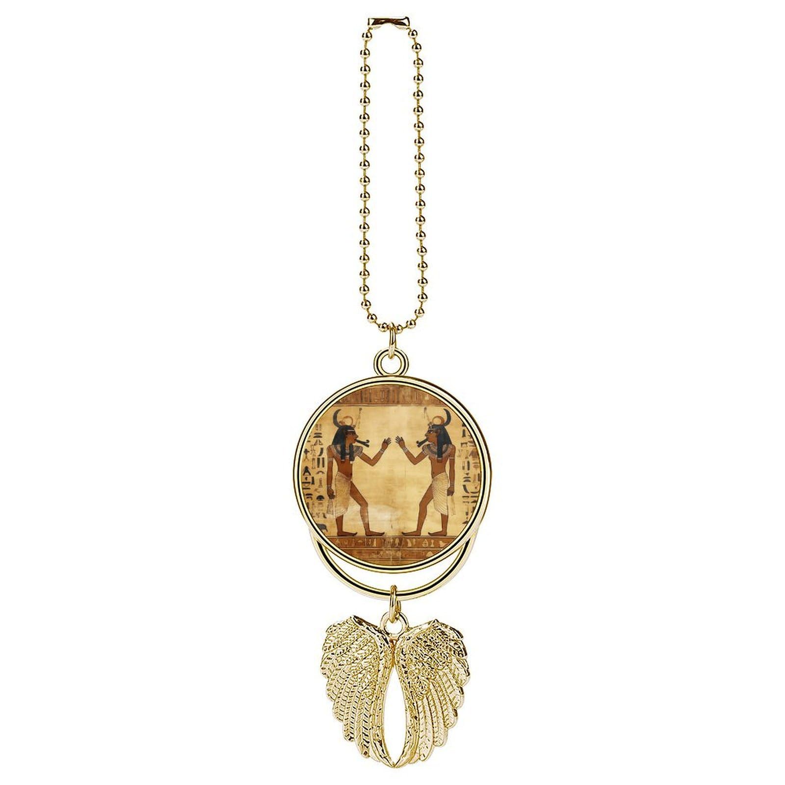 Ancient Egyptian Car Pendant Personalized Car Hanging Ornament Auto Rear View Mirror Hanging Decoration Accessories Metal Cars Interior Ornament for Most Cars Truck SUV