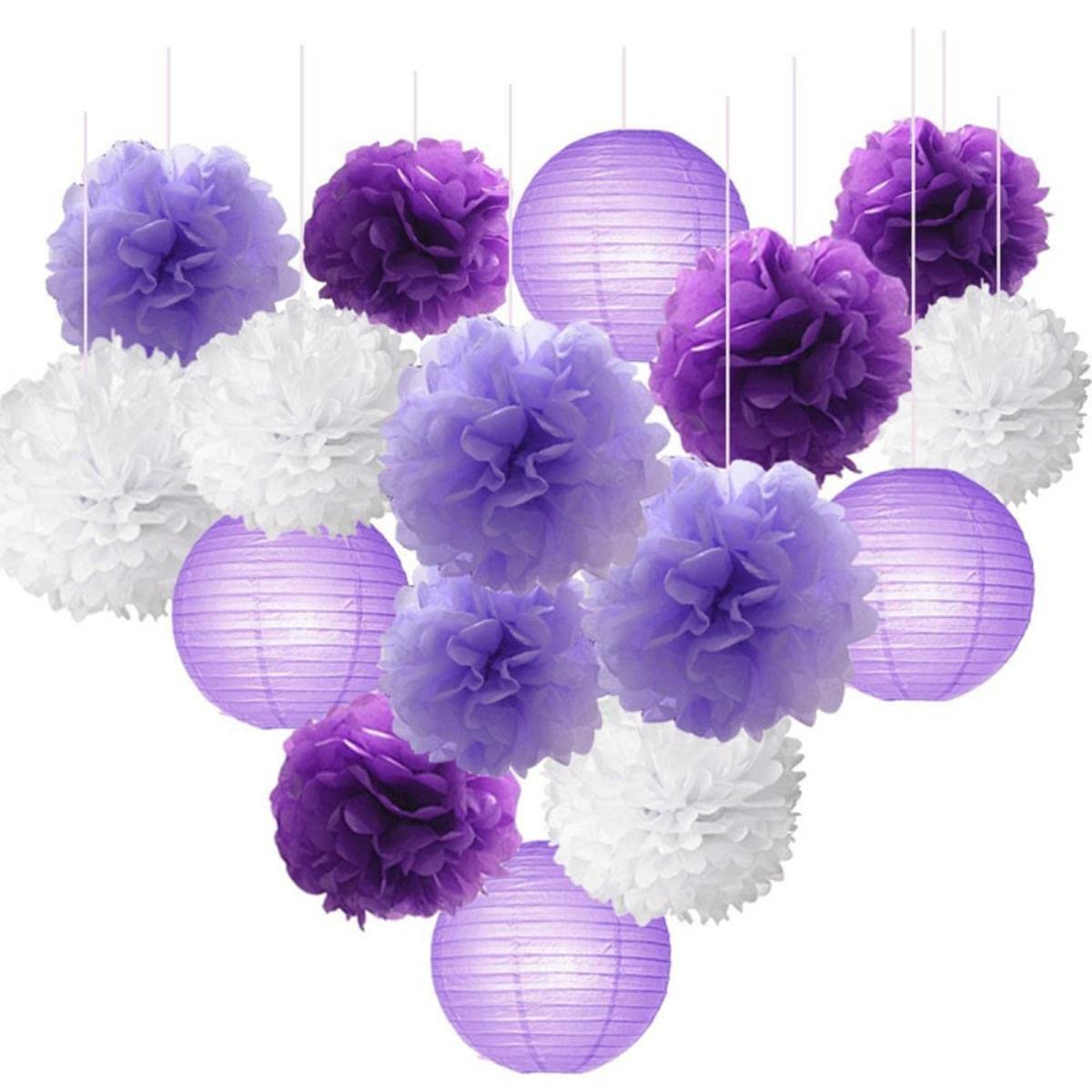 12 szt. mieszane różowe szare białe papierowe pompony kwiat wiszący papierowy lampion kule ślub urodziny dekoracja