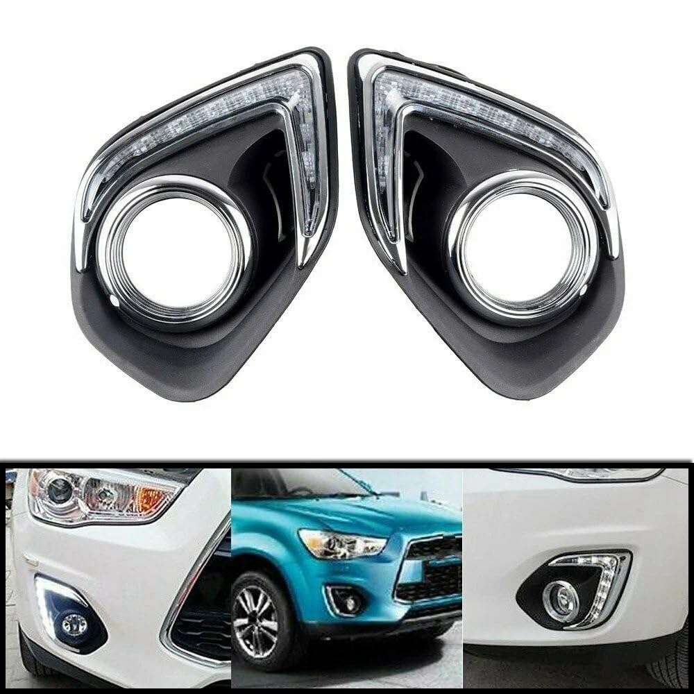 Luces LED De Circulación Diurna DRL Para Coche Para Mitsubishi Para ASX 2013-2014 Luz Diurna Faro Antiniebla Impermeable Foco De Trabajo