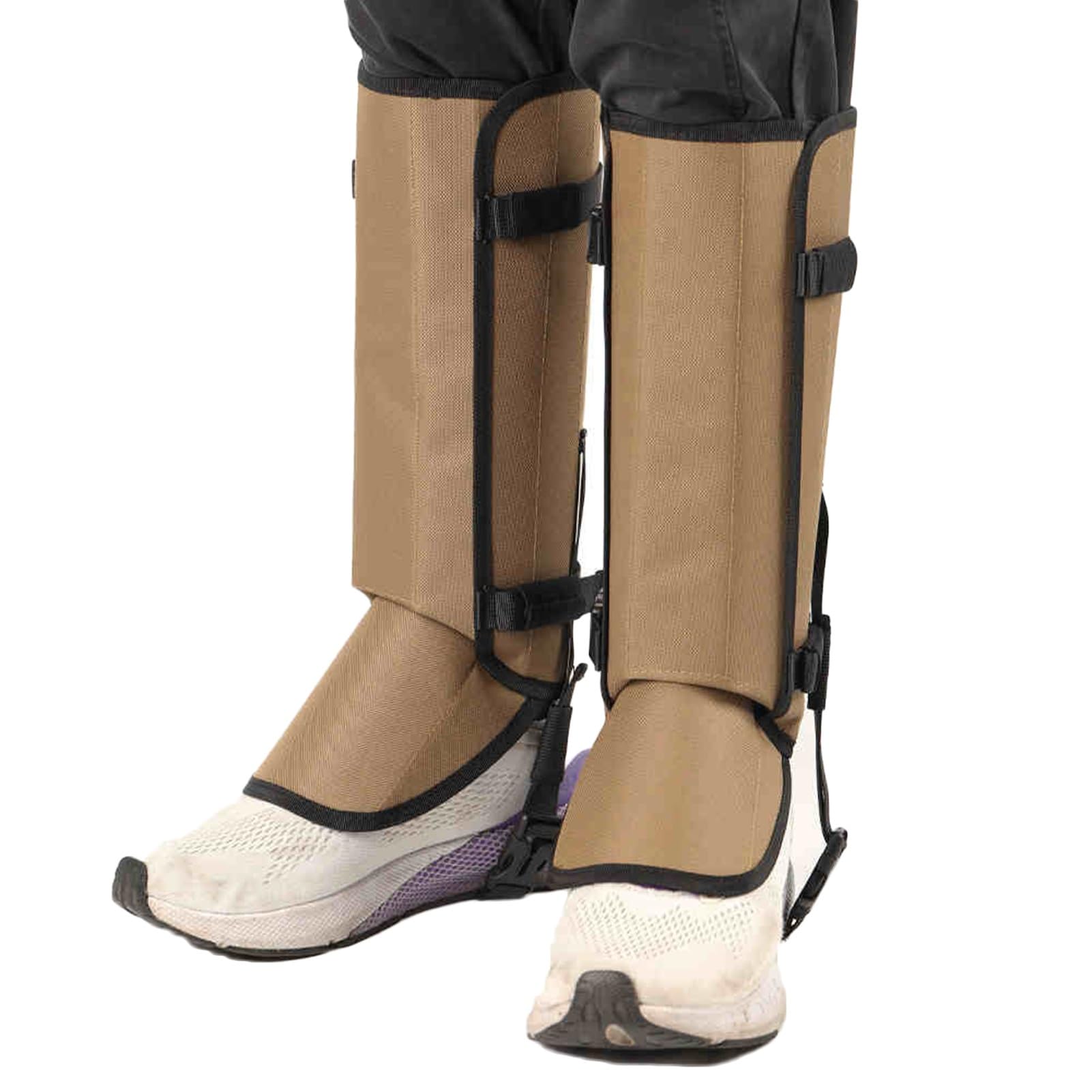 Polainas de Nieve, Cubierta Ajustable for piernas de Senderismo, for Senderismo en Barro,y Nieve, Caza, Escalada o Senderismo, Unisex(Brown)