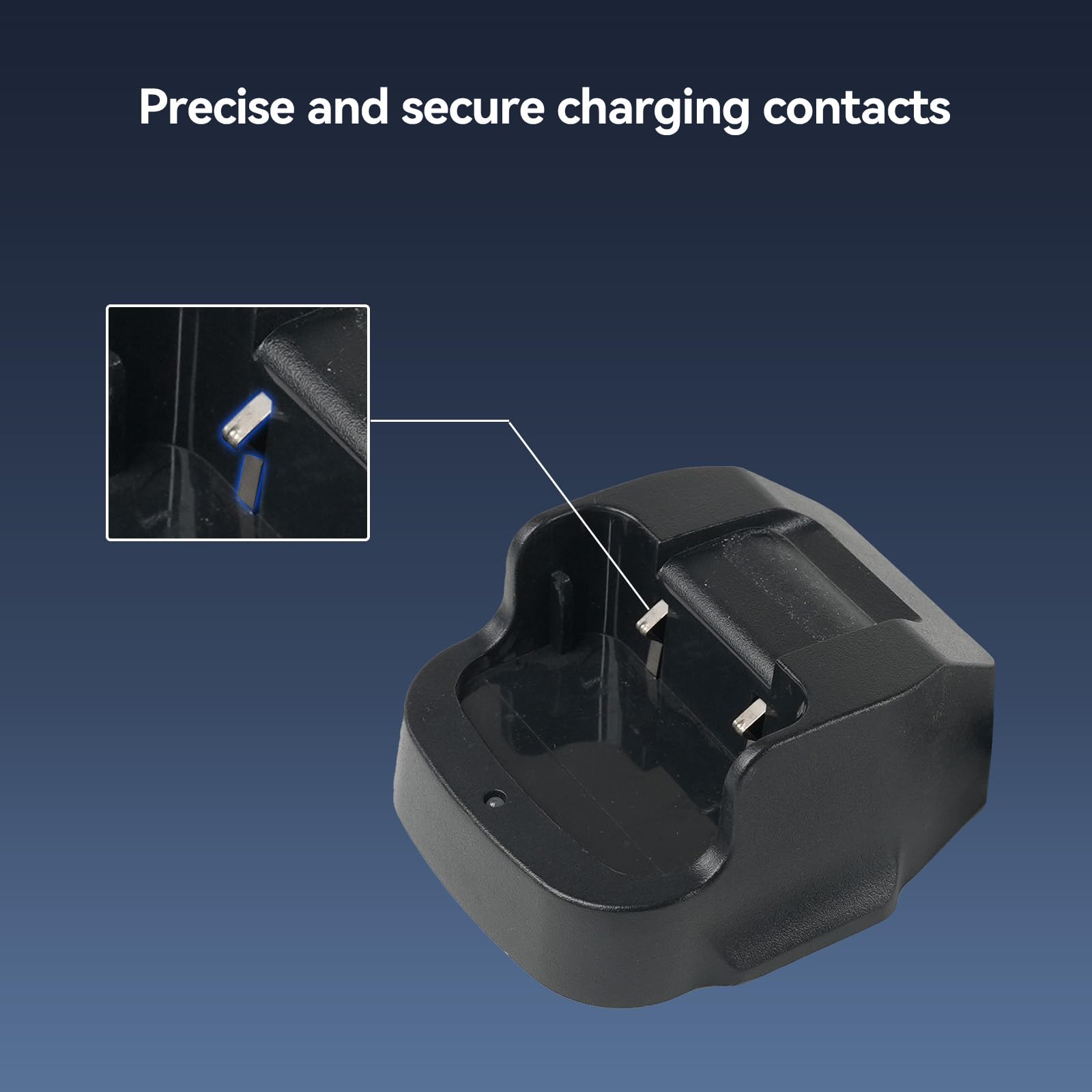 Retevis RT24 Caricabatterie Base USB Originale per Ricetrasmittente, Compatibile RT24/RT21, Nero