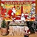 Avezano Christmas Backdrop Banner Red Santa's Toy Shop Store Backdrop for Photography Christmas Store Background Santa's Toy Shop Decoration for Xmas Party Holiday Party Supplies (6x3.6ft)