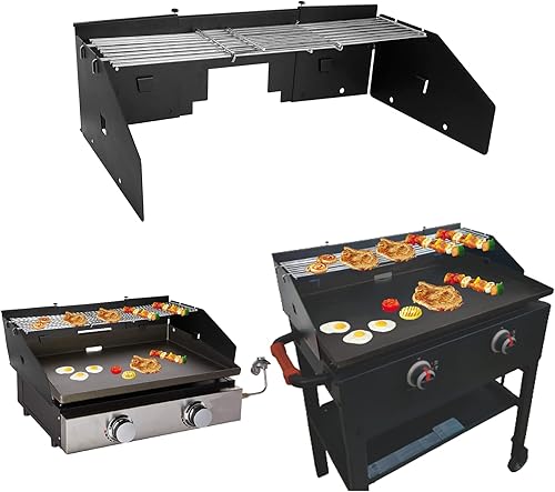 Juego de rejilla de viento ajustable y rejilla de calentamiento para parrilla de 22 a 28 pulgadas sin capucha accesorios de plancha de protección