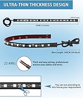 Vista 6 de Tira de luz LED de 12V 32CM Impermeable Tiras de luz LED verde para coches, motocicletas, carrito de golf, interior y exterior, barco marino 12V