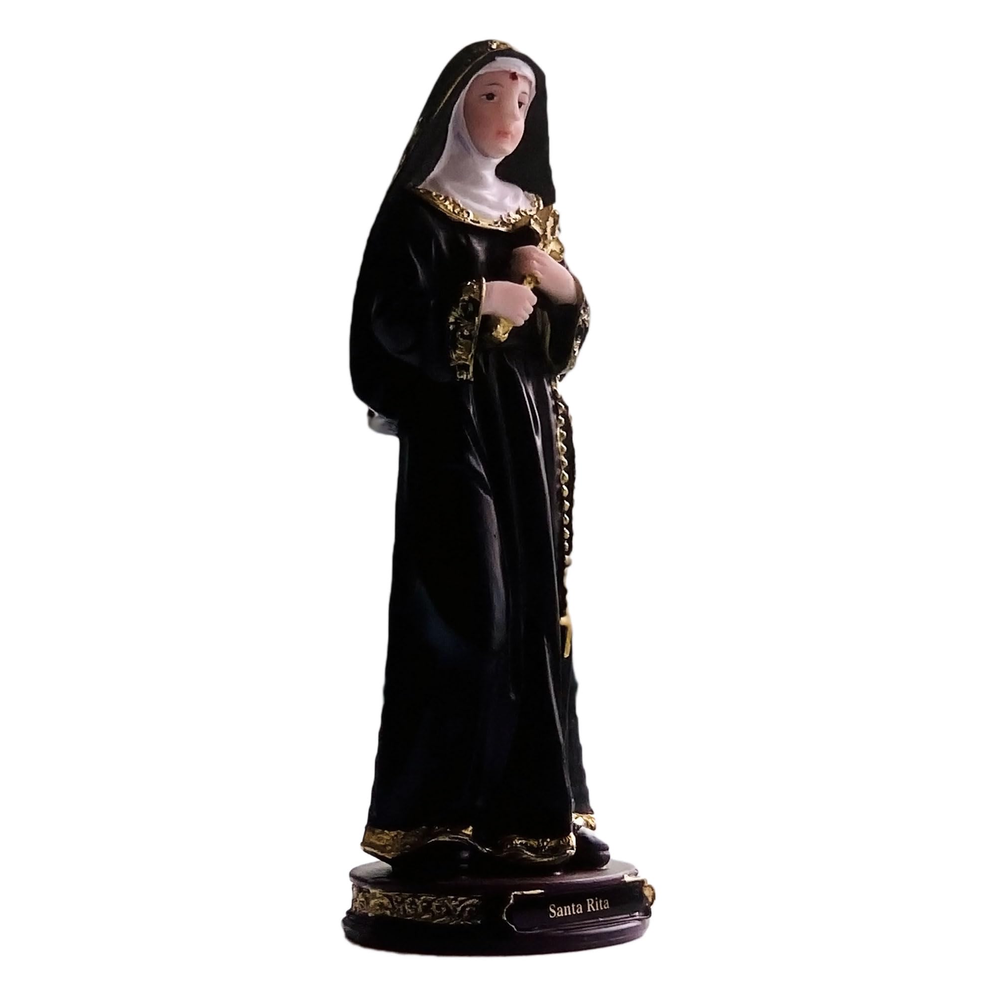 Saint Rita of Cascia Resin Statue - 8" Catholic Figurine | Estatua Santa Rita de Cascia, Figura Catolica - Resina